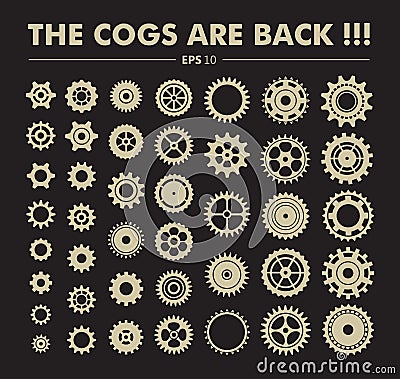 Cogs are back Vector Illustration