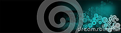 Cogs gears circuit industrial business background. background integration. technology banner background. vector illustration. Cartoon Illustration