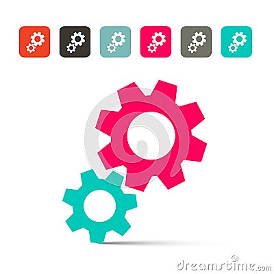 Cogs - Gears Icons Stock Photo