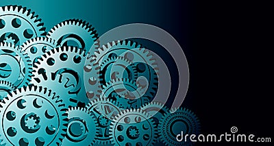 Cogs gears industrial business background. background integration. technology banner background. vector illustration. Vector Illustration