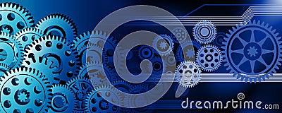 Cogs gears industrial business background. background integration. technology banner background. vector illustration. Cartoon Illustration