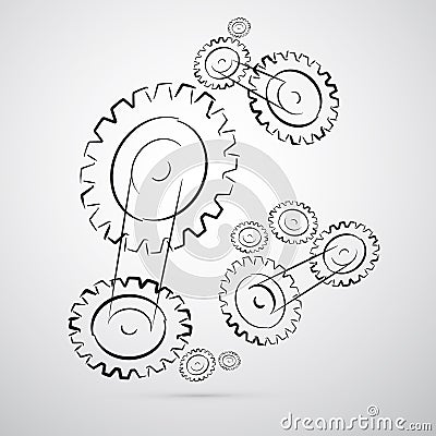 Cogs - Gears Vector Illustration Vector Illustration