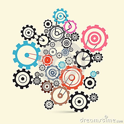 Cogs - Gears Vector Vector Illustration