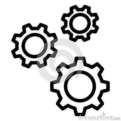 Cogs Isolated Vector Icon which can easily modify Vector Illustration