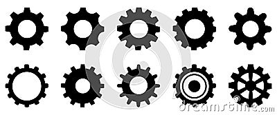 Cogwheel machine gear icon Vector Illustration