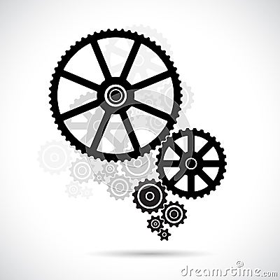 Cogwheel machine Vector Illustration