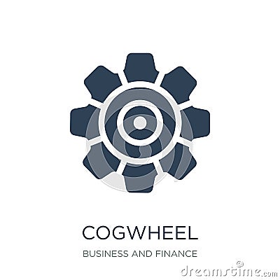 cogwheel machine part icon in trendy design style. cogwheel machine part icon isolated on white background. cogwheel machine part Vector Illustration