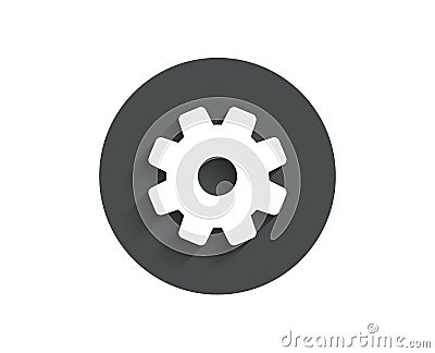 Cogwheel simple icon. Service sign. Vector Illustration