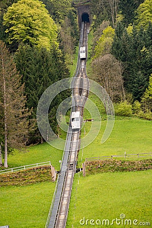 Cogwheel train- Eiger station, Europe highest railway station Editorial Stock Photo