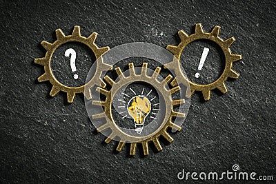 Cogwheels symbolizing an idea process Stock Photo
