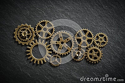 Cogwheels symbolizing teamwork Stock Photo