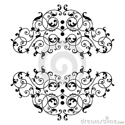 Coil cartouche banner Vector Illustration