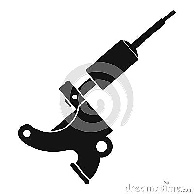 Coil tattoo machine icon simple Vector Illustration