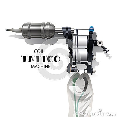 Coil tattoo machine Vector Illustration