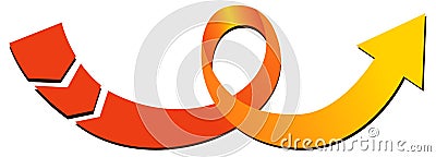 Coiled Arrow Stock Photo