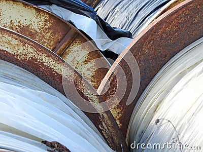 Coiled blue foliage for industrial usage Stock Photo