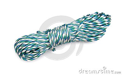 Coiled Nylon Rope isolated Stock Photo