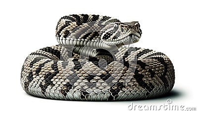 Coiled Rattlesnake Stock Photo