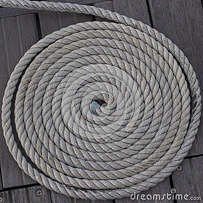 Coiled rope Stock Photo