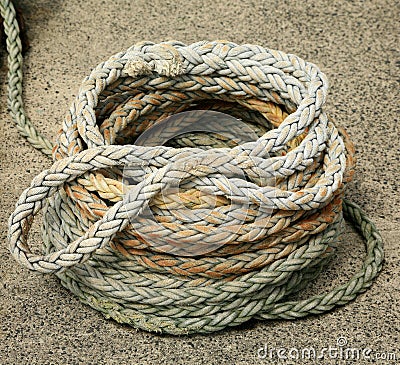 Coiled rope Stock Photo