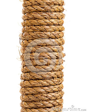 Coiled rope isolated Stock Photo