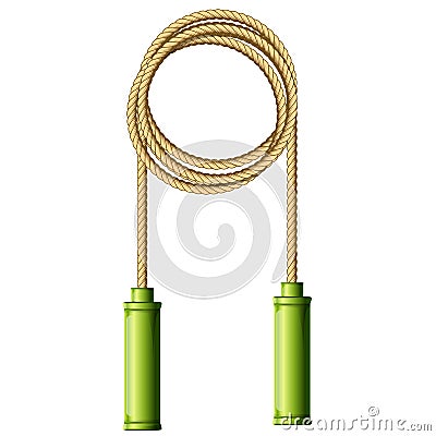 Coiled skipping rope (jump-rope ring) Vector Illustration