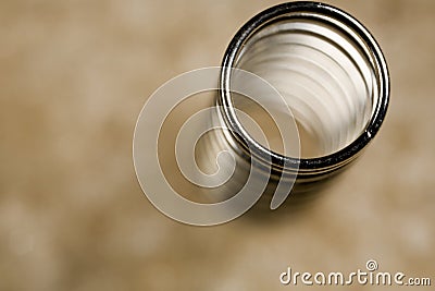 Coiled spring viewed from top Stock Photo