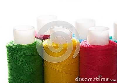 Coils of colour threads Stock Photo