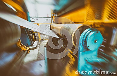 Coils cutter machine. Industrial and business concept Stock Photo