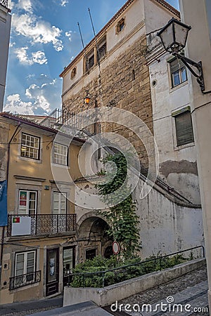 Coimbra . Courtyards and streets of the old city Stock Photo