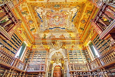 Coimbra baroque library Editorial Stock Photo