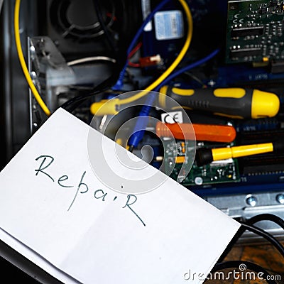 Coimputer Needs Repair Stock Photo