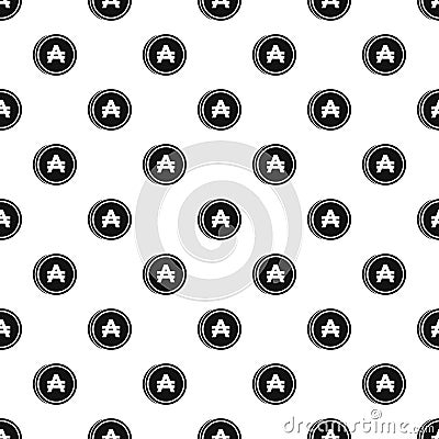 Coin with austral of Argentina sign pattern Vector Illustration