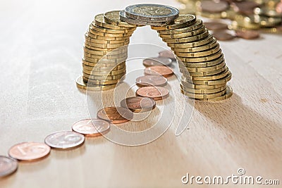 Coin bridge Stock Photo