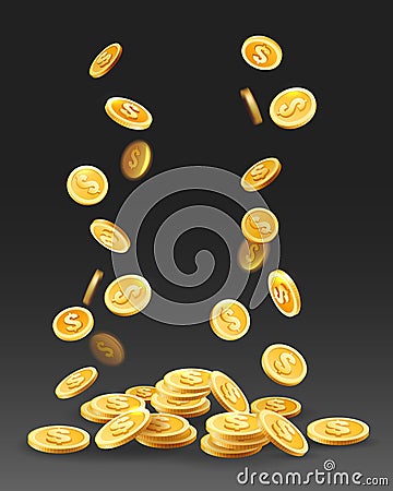 Coin cash prize Vector Illustration