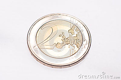 A coin collection of 2 euro commemorative coins Stock Photo