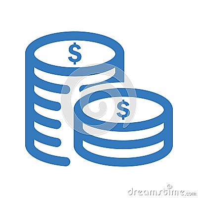 Coin icon, money, Dollar Vector Illustration