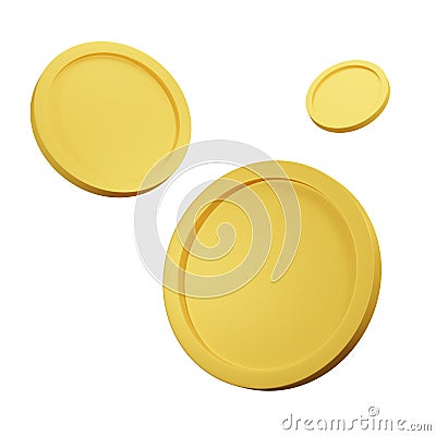 Coin isolated white background Stock Photo