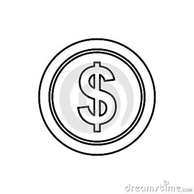 Coin money isolated Vector Illustration