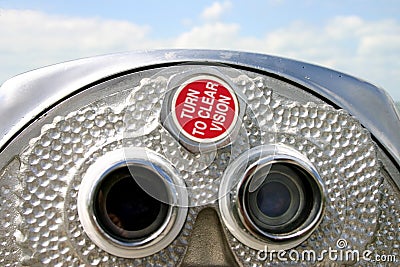 Coin operated binoculars at Fort Desoto Florida Stock Photo