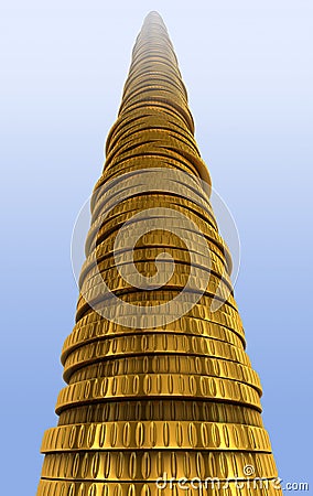 Coin stack Stock Photo
