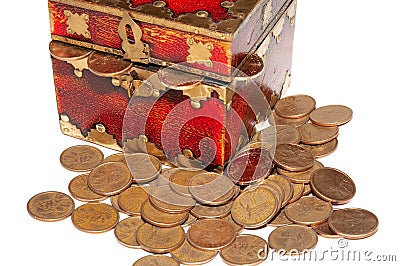 Coin stash Stock Photo