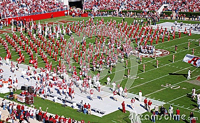 The Coin Toss Before the Game Stock Photo