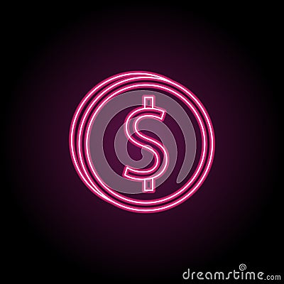 Coinage icon. Simple thin line, outline vector of banking icons for ui and ux, website or mobile application Stock Photo