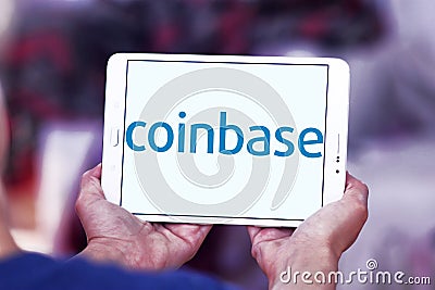 Coinbase logo Editorial Stock Photo
