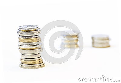 Coins close up Stock Photo