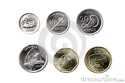 Coins from Fiji Stock Photo