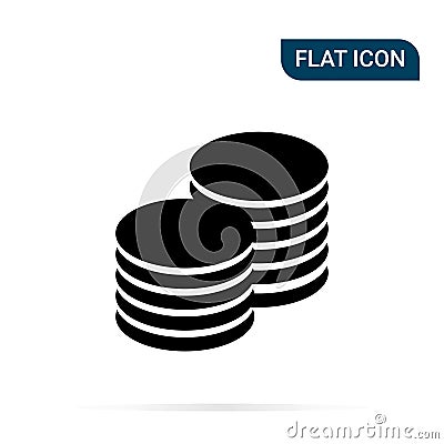 Coins icon Vector Illustration