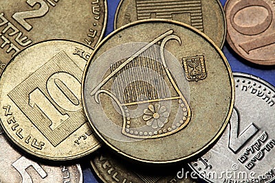 Coins of Israel Stock Photo