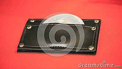 Coins for magicians in a wallet Stock Photo